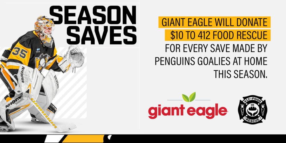Giant eagle and pittsburgh penguins score big for 412 food rescue 412
