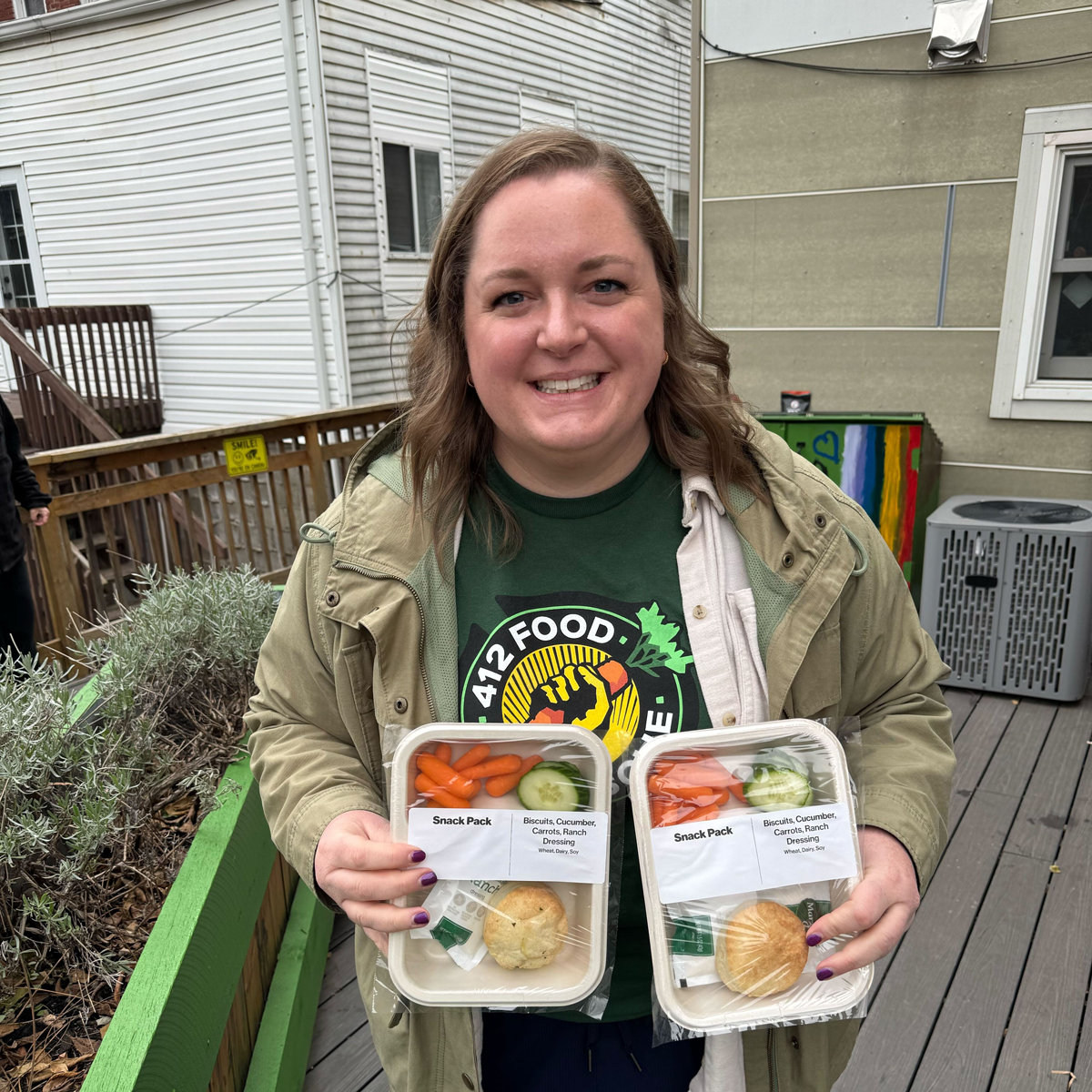 412 Tara with packaged rescued meals